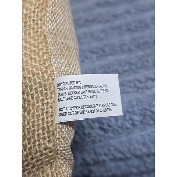 New With Tags Tai Pan Trading Company Burlap And Felt 14x14 Count Your Blessing - Picture 5 of 7